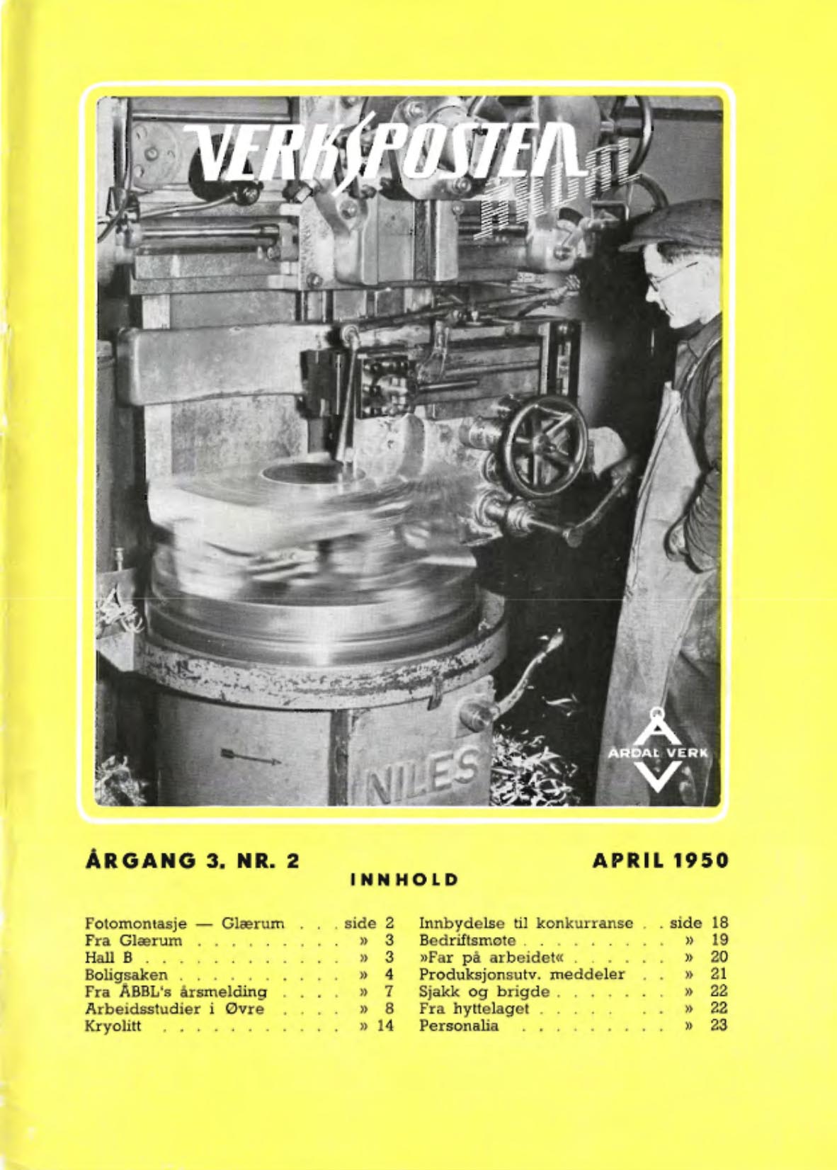 Verksposten nr 2 1950